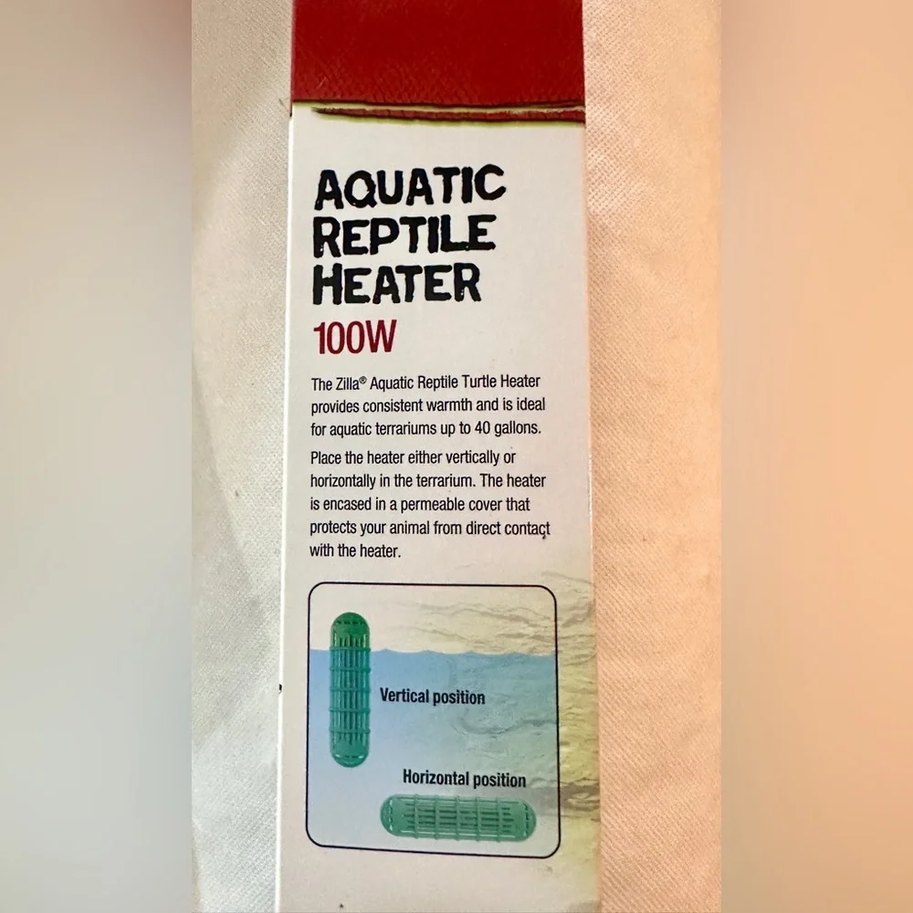 Zilla 2 Pack- Aquatic Reptile Heaters 100 Watts for Terrariums Up to 40 Gallons